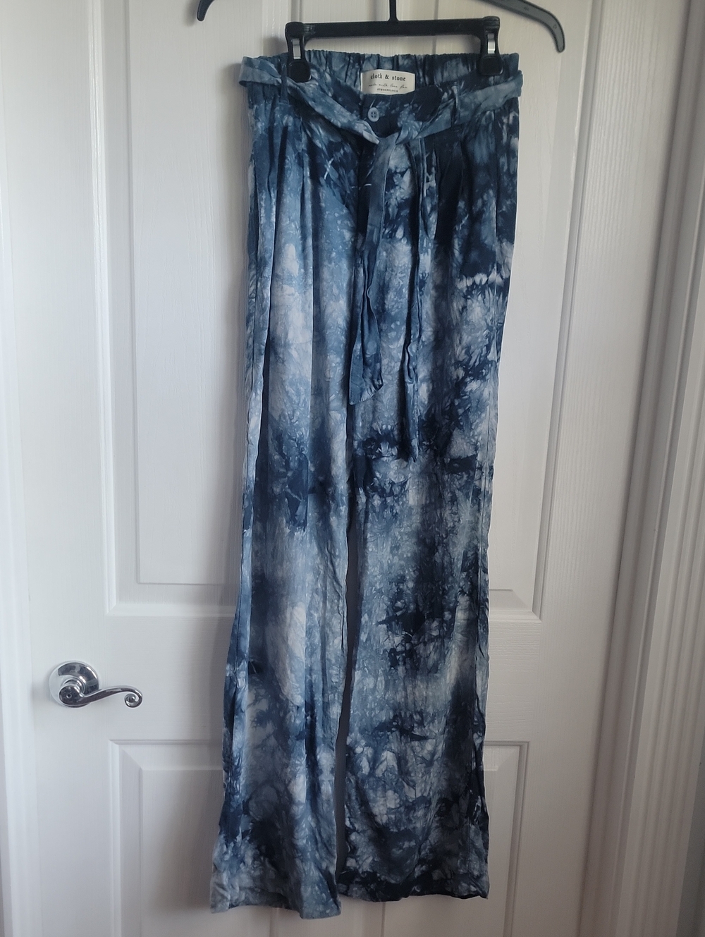 Anthropologie Cloth & Stone Blue Tie-Dye Lounge Pants Xs X Small